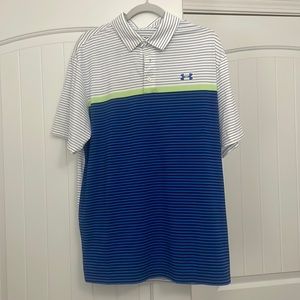 NWT Men’s Under Armour Heat Gear Loose Fit Golf Polo. Size Large